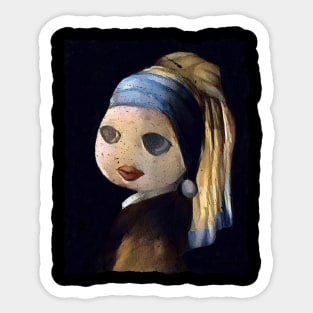 Toon with a Pearl Earring V.2 Sticker